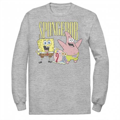 日本製 Licensed Character キャラクター スポンジボブ Tシャツ ヘザー Heather Licensed Character Spongebob Squarepants Best Friends Poster Tee Athletic メンズファッション トップス Tシャツ カットソー スニケス 期間限定送料無料