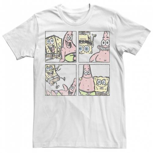 国内配送 Licensed Character キャラクター スポンジボブ ボックス Tシャツ 白色 ホワイト Licensed Character Spongebob Squarepants Patrick Best Friend Box Up Tee White メンズファッション トップス Tシャツ カ 新しいコレクション Emiratestravel Ca