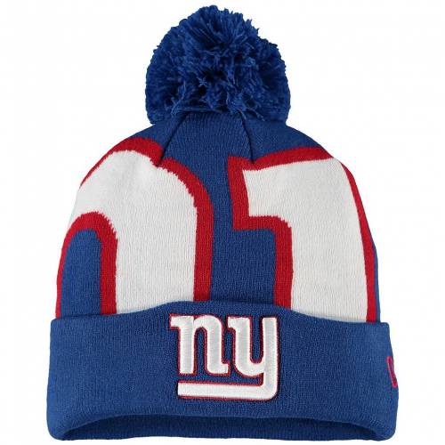 メンズ 3 帽子 ファッションブランド Cuffed Whiz エラ New Cuffed ニューエラ Logo Era Pom カジュアル 青色 ニューヨーク ニューエラ Hat ニット New Gia Knit ブルー ロゴ Royal ジャイアンツ ファッション