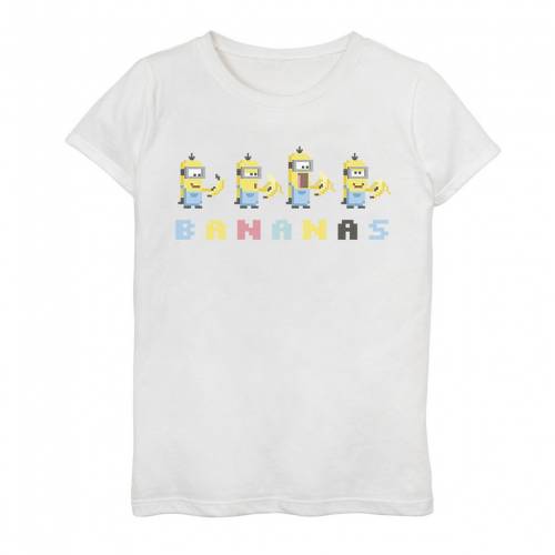 キャラクター トップス グラフィック Tシャツ 白色 ホワイト Tシャツ カットソー Tee Licensed Character Despicable Bananas Me