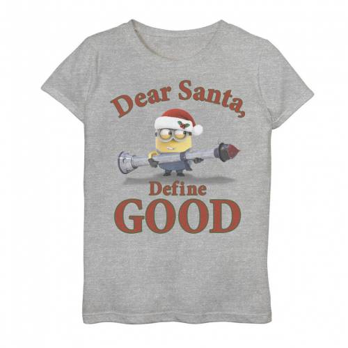 絶対一番安い Licensed Character キャラクター グラフィック Tシャツ ヘザー Heather Licensed Character Despicable Me Minions Dear Santa Define Good Portrait Graphic Tee Athletic キッズ ベビー マタニティ トップス Tシャツ スニケス 史上最も激安