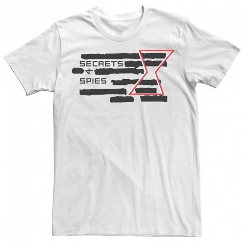 キャラクター 黒色 ブラック ロゴ Tシャツ 白色 ホワイト 【 LICENSED CHARACTER MARVEL BLACK WIDOW SECRETS AND SPIES CROSSED OUT LOGO TEE / WHITE 】 メンズファッション トップス カットソー｜スニケス