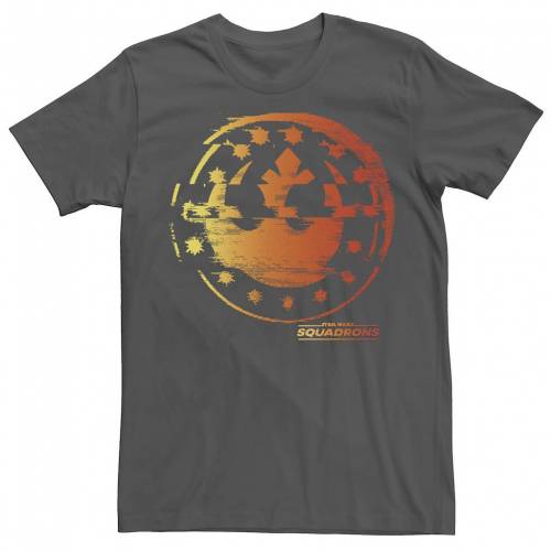 キャラクター レベル ロゴ Tシャツ チャコール スターウォーズ: 【 LICENSED CHARACTER STAR WARS: SQUADRONS REBEL GLITCH LOGO TEE / CHARCOAL 】 メンズファッション トップス カットソー｜スニケス