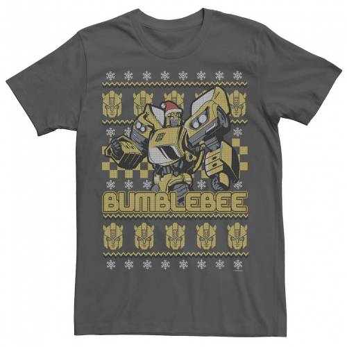 キャラクター クリスマス トレーナー Tシャツ チャコール 【 LICENSED CHARACTER TRANSFORMERS CHRISTMAS BUMBLEBEE UGLY SWEATER TEE / CHARCOAL 】 メンズファッション トップス カットソー｜スニケス