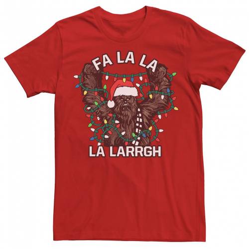 クリスマス ロサンゼルス Tシャツ 赤 レッド スターウォーズ 【 STAR WARS CHRISTMAS CHEWIE FA LA LARRGH TEE / RED 】 メンズファッション トップス カットソー｜スニケス