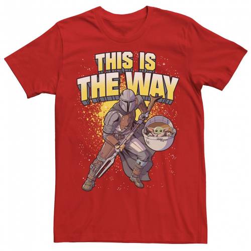 アクション Tシャツ 赤 レッド スターウォーズ : 【 STAR WARS THE MANDALORIAN THIS IS WAY ACTION POSE TEE / RED 】 メンズファッション トップス カットソー｜スニケス