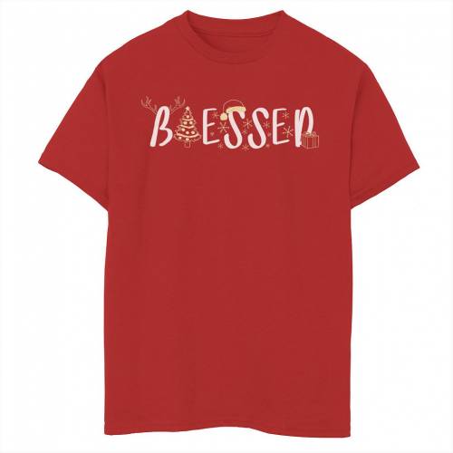 おしゃれ Licensed Character キャラクター グラフィック Tシャツ 赤 レッド Red Licensed Character Fifth Sun Blessed Text Graphic Tee キッズ ベビー マタニティ トップス Tシャツ スニケス 大人気の Www Purpleforparents Us