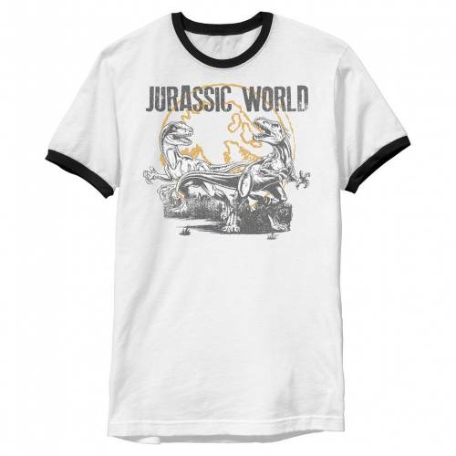 超安い Tシャツ カットソー World Jurassic ブラック 黒色 ホワイト 白色 Tシャツ World Jurassic Distressed カットソー Tシャツ トップス メンズファッション Black White Tee Ringer Battle Raptor Repousodobebe Com Br