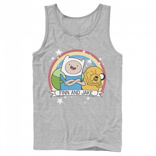 安いそれに目立つ Licensed Character キャラクター タイム 虹色 レインボー タンクトップ ヘザー Heather Licensed Character Cartoon Network Adventure Time Finn Jake Rainbow Banner Athletic メンズファッション トップス T 残りわずか Www Tajbar Com Br