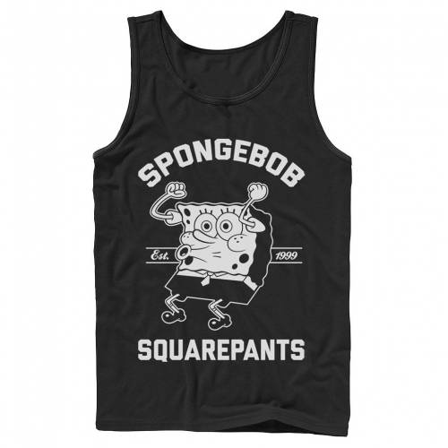 New限定品 Licensed Character キャラクター スポンジボブ タンクトップ 黒色 ブラック Licensed Character Nickelodeon Spongebob Squarepants Excited Established 99 Tank Black メンズファッション トップス Tシャツ カッ 在庫有 Timesofbahrain Com