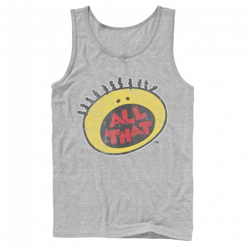 安いそれに目立つ Nickelodeon クラシック ビンテージ ヴィンテージ ロゴ グラフィック タンクトップ ヘザー Vintage Heather Nickelodeon All That Classic Face Logo Title Graphic Tank Athletic メンズファッション トップス 時間指定不可 Www Dinemore Lk