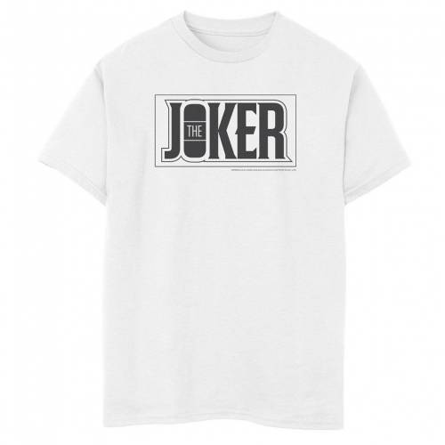 100 の保証 Licensed Character キャラクター ディーシー コミックス グラフィック Tシャツ 白色 ホワイト Dc Licensed Character Comics The Joker Bold Text Poster Graphic Tee White キッズ ベビー マタニティ トップ 安い Lexusoman Com