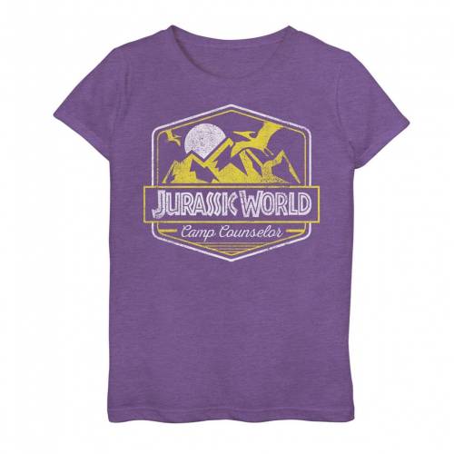 人気ブランドの Character Licensed キャラクター Tシャツ トップス マタニティ ベビー キッズ Tee Graphic Emblem Counselor Camp World Jurassic Character Licensed Heather Purple ヘザー パープル 紫 Tシャツ グラフィック Kkoh111 Www