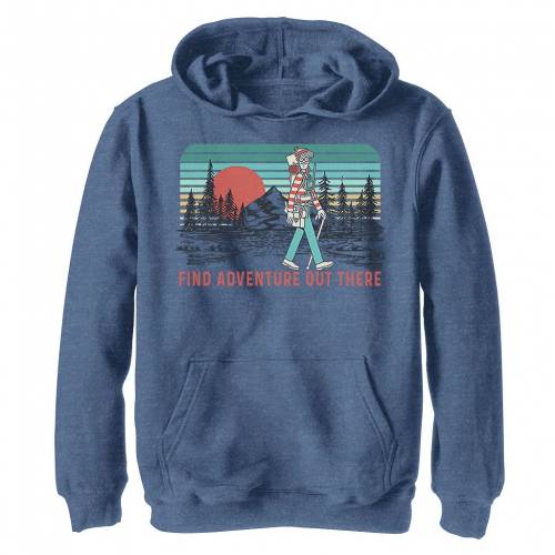 Licensed Character 素質 グラフィック フリース 紺色 ダーク ブルー ギョリュウモドキ Where S 子息 キッズ Heather Licensed Character Waldo Find Adventure Out There Graphic Fleece Pullover Navy Marchesoni Com Br