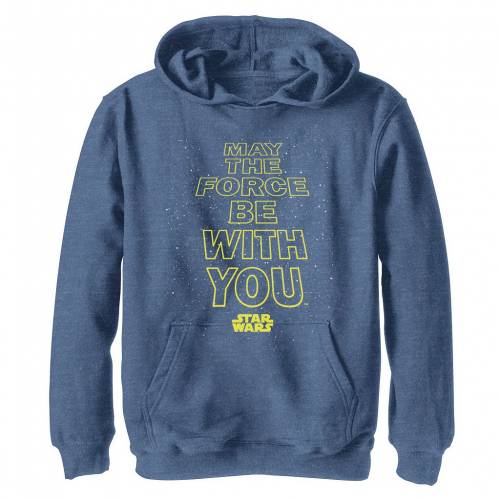 Unbranded グラフィック フーディー パーカー 紺色 ネービー ヘザー スターウォーズ 息子 キッズ Heather Unbranded May The Force Be With You Quote Graphic Hoodie Navy 2friendshotel Com