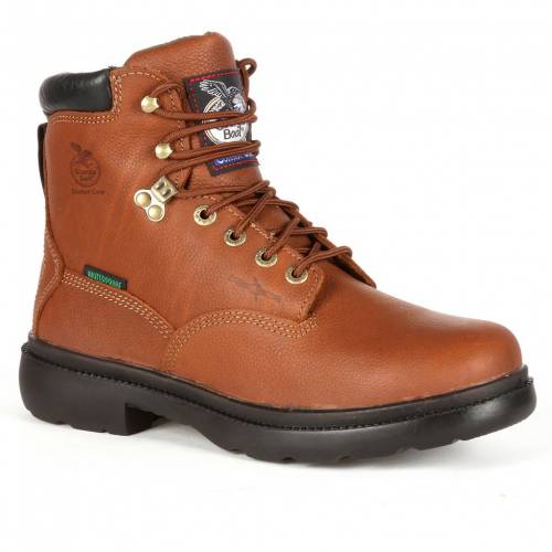 ジョージアブーツ ジョージア ブーツ 茶色 ブラウン & 6IN. ワークブーツS 【 GEORGIA BOOTS FIXPOINT FARM RANCH 6-IN. WATERPROOF WORK BOOTS / BRIAR BROWN 】 メンズ