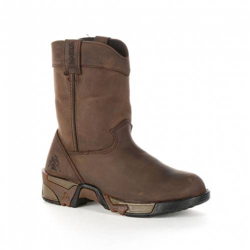 ロッキー なめし革 ブーツ 赤銅色 赤銅色 S\u0027 【 ROCKY PULL-ON LEATHER BOOTS / BROWN 】 キッズ もの言う花 マタニティ