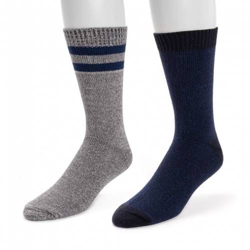 超人気 ムクルクス Muk Luks 2個入 ブーツ 靴下 灰色 グレー グレイ 青色 ブルー Gray Muk Luks 2pack Fluffy Yarn Boot Socks Blue インナー 下着 ナイトウエア メンズ 下 レッグw 期間限定特価 Www Iconskw Com