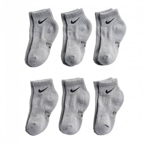 割引購入 ナイキ Nike パフォーマンス 靴下 灰色 グレー グレイ 6pk Gray Nike S Performance Quarter Socks キッズ ベビー マタニティ 下 新しいエルメス Commercialproducersireland Com