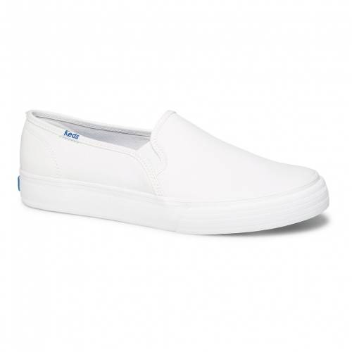 上質風合い ケッズ Keds レザー スリッポン スニーカー 運動靴 白色 ホワイト スニーカー Slipon Keds Double Decker Leather Shoes White 人気特価激安 Domasmsuite Nl