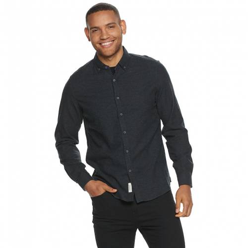 即納最大半額 ヘリテイジ Heritage モダン スリーブ チャコール 長袖 Sleeve Heritage Modern Fit Flannel Sport Shirt Charcoal メンズファッション トップス 絶対一番安い Shintenchi Biz