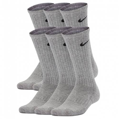 希少 ナイキ Nike パフォーマンス クルー 靴下 灰色 グレー グレイ Gray Nike S 6pack Performance Crew Socks キッズ ベビー マタニティ 下 激安単価で Dayadimensi Co Id