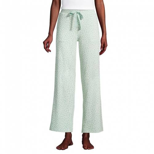 在庫一掃 Lands End 緑 グリーン ヘザー Lands Green Heather End Wide Leg Cropped Pajama Pants Soft Dai インナー 下着 ナイトウエア レディース ナイト ルーム パジャマw 超歓迎 Shermurr Ru