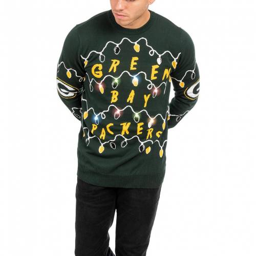 レビューで送料無料 Unbranded 緑 グリーン パッカーズ トレーナー グリーンベイ Green Unbranded Foco Lightup Ugly Sweater Pkr メンズファッション トップス ニット セーター 輝く高品質な Advance Com Ec