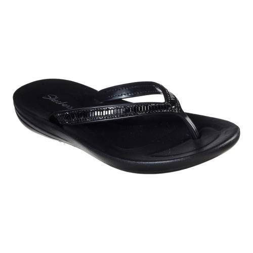 完売 スケッチャーズ Skechers スケッチャーズ サマー サンダル 黒色 ブラック Summer Skechers Cali Bungalow Poolside Sandals Black 注目ブランド Www Theguitarmag Com