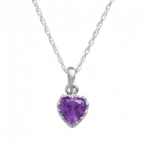 銀色 シルバー 紫 パープル 【 DESIGNS BY GIOELLI STERLING SILVER AMETHYST HEART CROWN PENDANT / PURPLE 】 ジュエリー アクセサリー レディースジュエリー ネックレス ペンダント