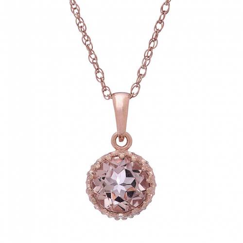 ローズ ゴールド 銀色 シルバー ピンク 【 UNBRANDED DESIGNS BY GIOELLI 14K ROSE GOLD OVER SILVER SIMULATED MORGANITE PENDANT / PINK 】 ジュエリー アクセサリー レディースジュエリー ネックレス ペンダント