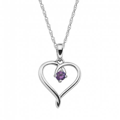 ボストン 銀色 シルバー 紫 パープル 【 BOSTON BAY DIAMONDS STERLING SILVER AMETHYST OPENWORK HEART PENDANT / PURPLE 】 ジュエリー アクセサリー レディースジュエリー ネックレス ペンダント｜スニケス