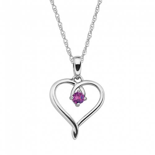 ボストン 銀色 シルバー 紫 パープル 【 BOSTON BAY DIAMONDS STERLING SILVER LAB-CREATED ALEXANDRITE OPENWORK HEART PENDANT / PURPLE 】 ジュエリー アクセサリー レディースジュエリー ネックレス ペンダント