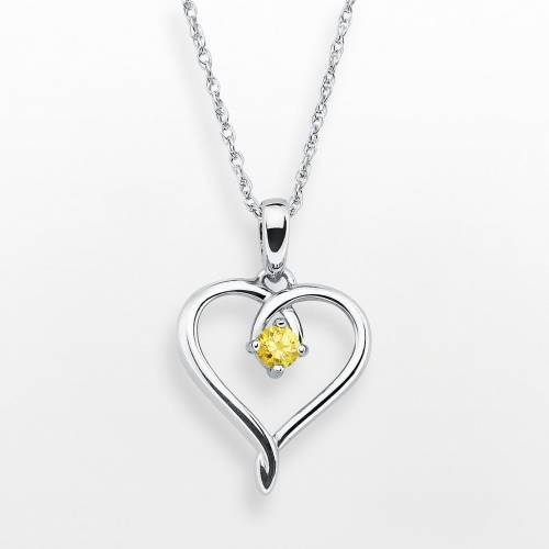 ボストン 銀色 シルバー 橙 オレンジ 【 BOSTON BAY DIAMONDS STERLING SILVER CITRINE OPENWORK HEART PENDANT / ORANGE 】 ジュエリー アクセサリー レディースジュエリー ネックレス ペンダント