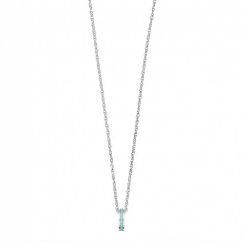 銀色 シルバー ネックレス 【 TRADITIONS JEWELRY COMPANY STERLING SILVER CHANNEL-SET APATITE BIRTHSTONE PENDANT NECKLACE / 】 ジュエリー アクセサリー レディースジュエリー ペンダント