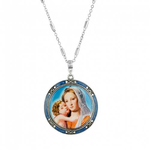 And Child ネックレス 青色 Decal Multi Tone Mary Child スニケス ファッションブランド Decal ブルー シルバー 銀色 Blue ファッション Silver アクセサリー Pendant 1928 Necklace Enamel カジュアル