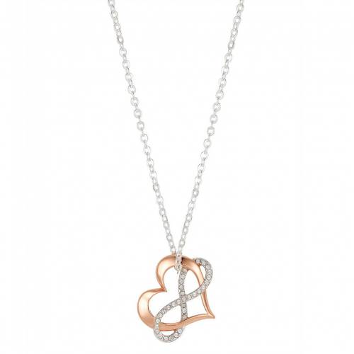 ネックレス LOVE" & 【 BRILLIANCE TWO-TONE CRYSTAL HEART INFINITY PENDANT NECKLACE / TWO TONE 】 ジュエリー アクセサリー レディースジュエリー ペンダント