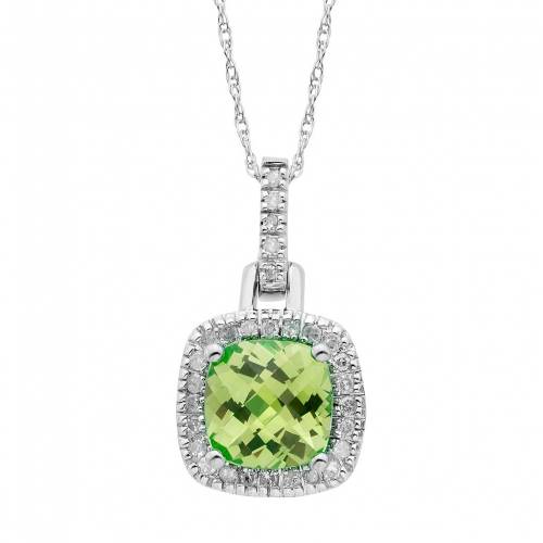 Carat ホワイト Gold ネックレス Necklace 1 Pendant Unbranded 8 Carat Diamond ファッションブランド 10k 白色 T W ゴールド ダイヤモンド Peridot ファッション アクセサリー Gold Halo White 1 カジュアル
