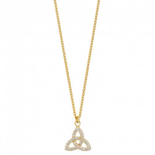 銀色 シルバー ネックレス 【 UNBRANDED STERLING SILVER CUBIC ZIRCONIA TRINITY KNOT PENDANT NECKLACE / 】 ジュエリー アクセサリー レディースジュエリー ペンダント 27,010円