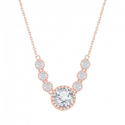 銀色 シルバー ネックレス 【 UNBRANDED STERLING SILVER CUBIC ZIRCONIA 5-STONE NECKLACE / 】 ジュエリー アクセサリー レディースジュエリー ペンダント