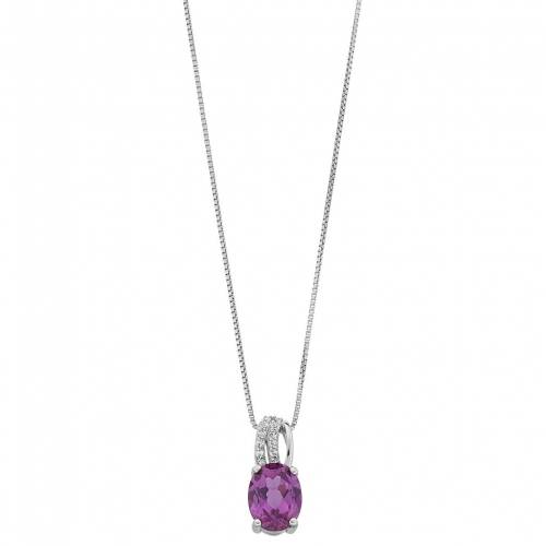銀色 シルバー 白色 ホワイト & 【 GEMMINDED STERLING SILVER LAB-CREATED ALEXANDRITE WHITE TOPAZ PENDANT / 】 ジュエリー アクセサリー レディースジュエリー ネックレス ペンダント