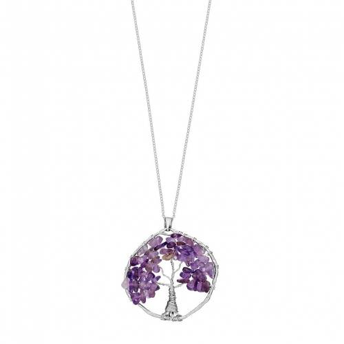 銀色 シルバー 【 UNBRANDED STERLING SILVER AMETHYST TREE OF LIFE PENDANT / 】 ジュエリー アクセサリー レディースジュエリー ネックレス ペンダント|スニケス