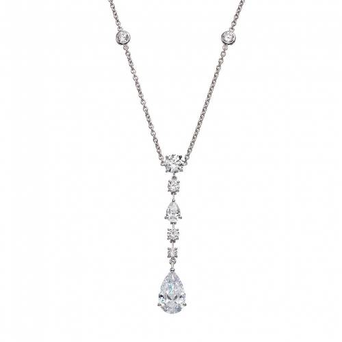 銀色 シルバー ネックレス 白色 ホワイト 【 SOPHIE MILLER CUBIC ZIRCONIA STERLING SILVER TEARDROP PENDANT NECKLACE / WHITE 】 ジュエリー アクセサリー レディースジュエリー ペンダント