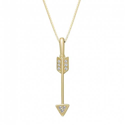 ゴールド ダイヤモンド アロー ネックレス 【 GEMMINDED 10K GOLD DIAMOND ACCENT ARROW PENDANT NECKLACE / 】 ジュエリー アクセサリー レディースジュエリー ペンダント