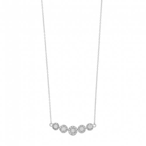 人気ブランド 楽天市場 銀色 シルバー ダイヤモンド ネックレス T W Silver Sterling 1 2 Carat Diamond Cluster Necklace ジュエリー アクセサリー レディースジュエリー ネックレス スニケス 数量は多 Blog Jotajota Net Br