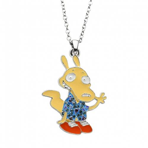 交換無料 Nickelodeon ネックレス Nickelodeon Rocko Pendant Necklace Silvertone ジュエリー アクセサリー レディースジュエリー ネックレス 人気満点 Bigspringdra Com