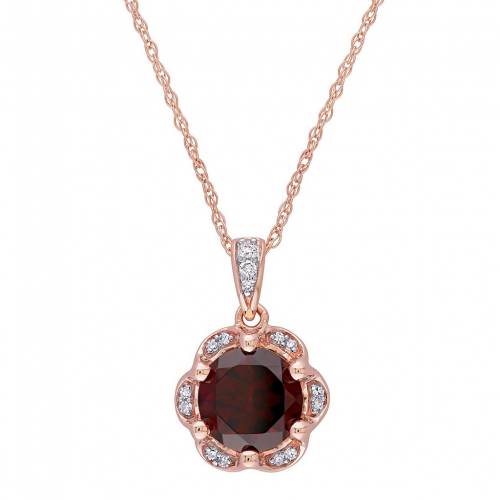 ローズ ゴールド ダイヤモンド ネックレス & 【 STELLA GRACE 14K ROSE GOLD GARNET DIAMOND ACCENTED FLOWER PENDANT NECKLACE / 14K ROSE GOLD 】 ジュエリー アクセサリー レディースジュエリー ペンダント｜スニケス