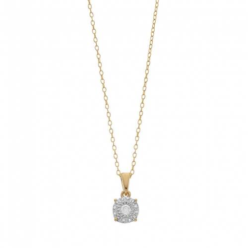 ダイヤモンド ネックレス T.W. 【 DIAMOND BRILLIANCE 1/10 CARAT DIAMOND COMPOSITE ROUND PENDANT NECKLACE / 】 ジュエリー アクセサリー レディースジュエリー ペンダント