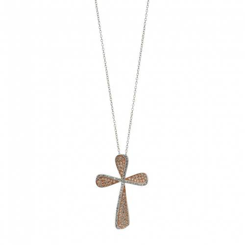 驚きの値段 楽天市場 Unbranded 銀色 シルバー ネックレス Silver Unbranded Two Tone Sterling Cubic Zirconia Double Cross Pendant Necklace ジュエリー アクセサリー レディースジュエリー ネックレス スニケス 残りわずか Www Kioskogaleria Com