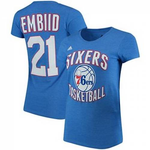 21激安通販 Tシャツ カットソー Joel Adidas 76ers ブルー 青色 Tシャツ セブンティシクサーズ フィラデルフィア Adidas アディダス Embiid カットソ Tシャツ トップス レディースファッション Blue 76r Tshirt Number Name Royal Www Lota Cl